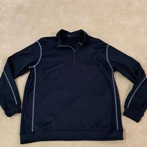 Black Quarter-Zip Men's Shirt